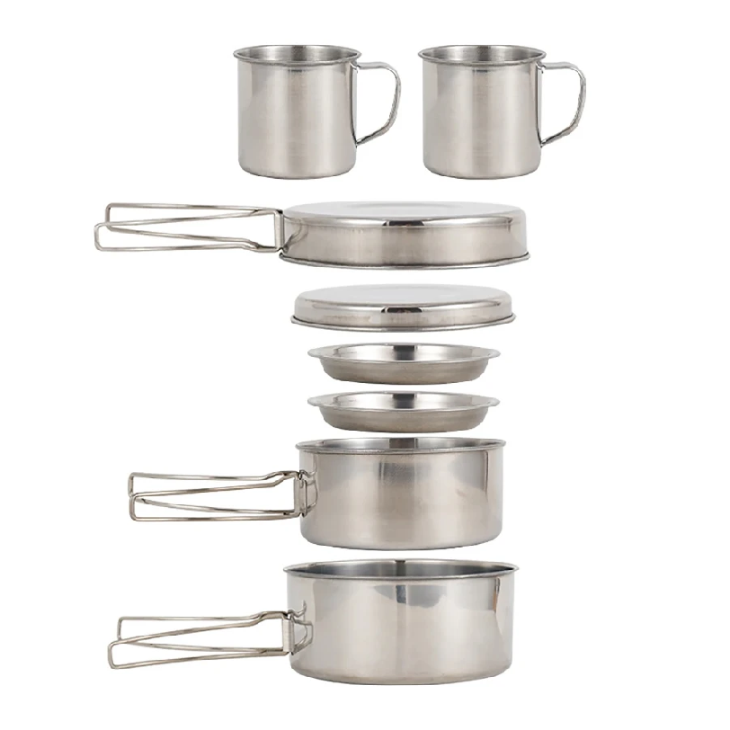 Camping Cooking Cup - Juego de 8 Piezas de Utensilios