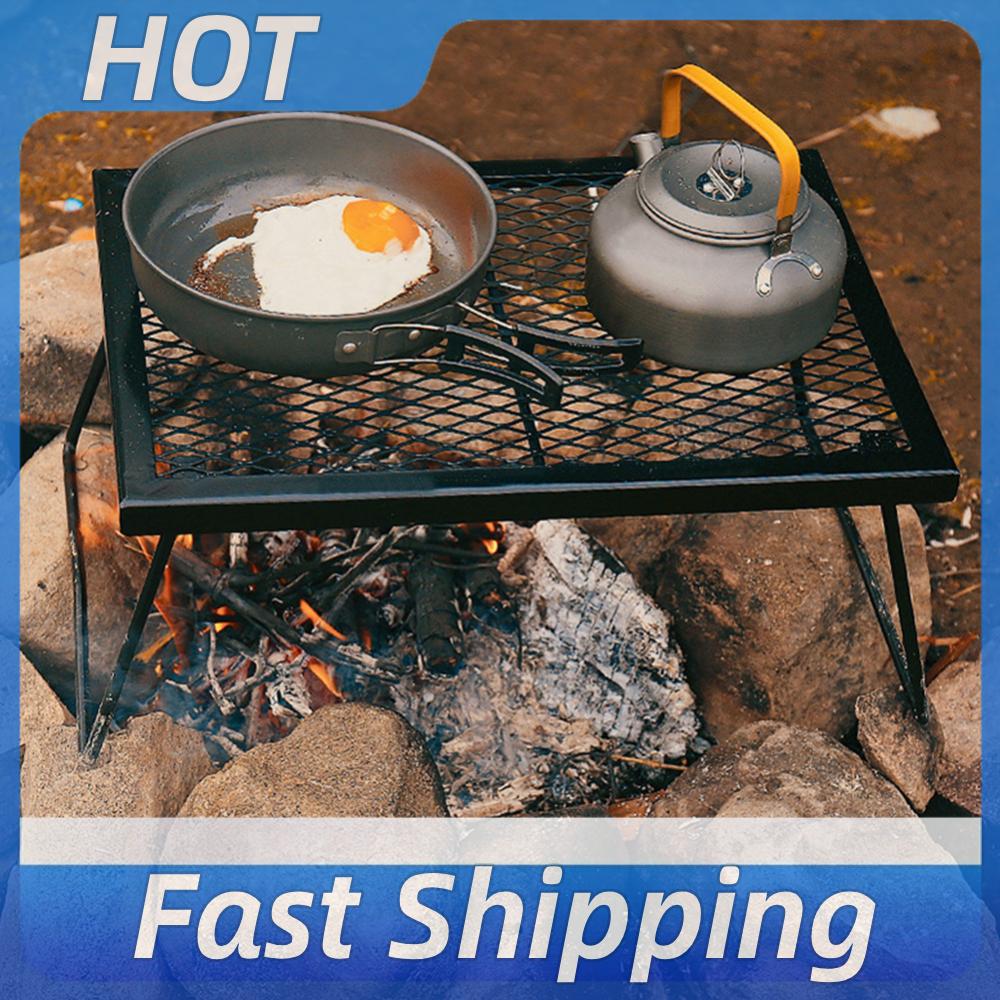 Camping Cooking Over Fire - Parrilla para Fogata Resistente, Plegable, para