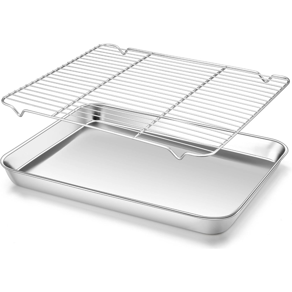 Camping Cooking Dishes - Bandeja para hornear multifunción con rejilla