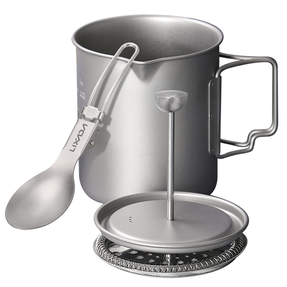 Camping Cooking Cup - Lixada-taza de café de titanio de