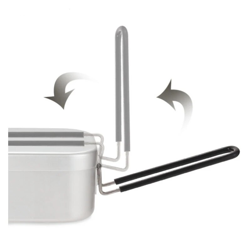 Camping Cooking Dishes - Fiambreras de aluminio de 800/1400ML, vajilla