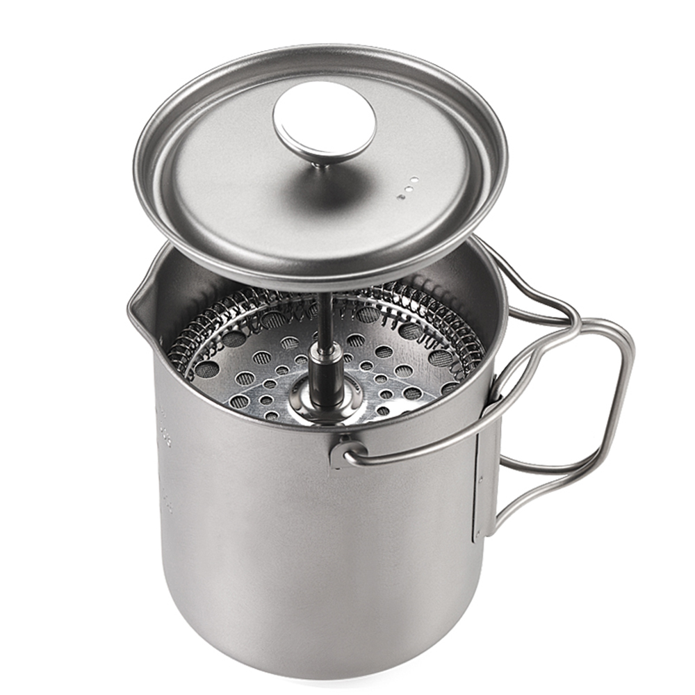 Camping Cooking Cup - Lixada-taza de café de titanio de