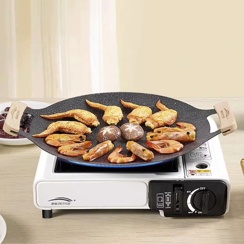 Camping Cooking Set Non Stick - ﻿ Plancha de Barbacoa Portátil de