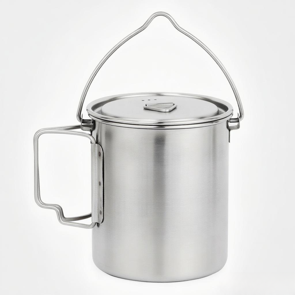 Camping Cooking Cup - Olla de Acero Inoxidable de 750