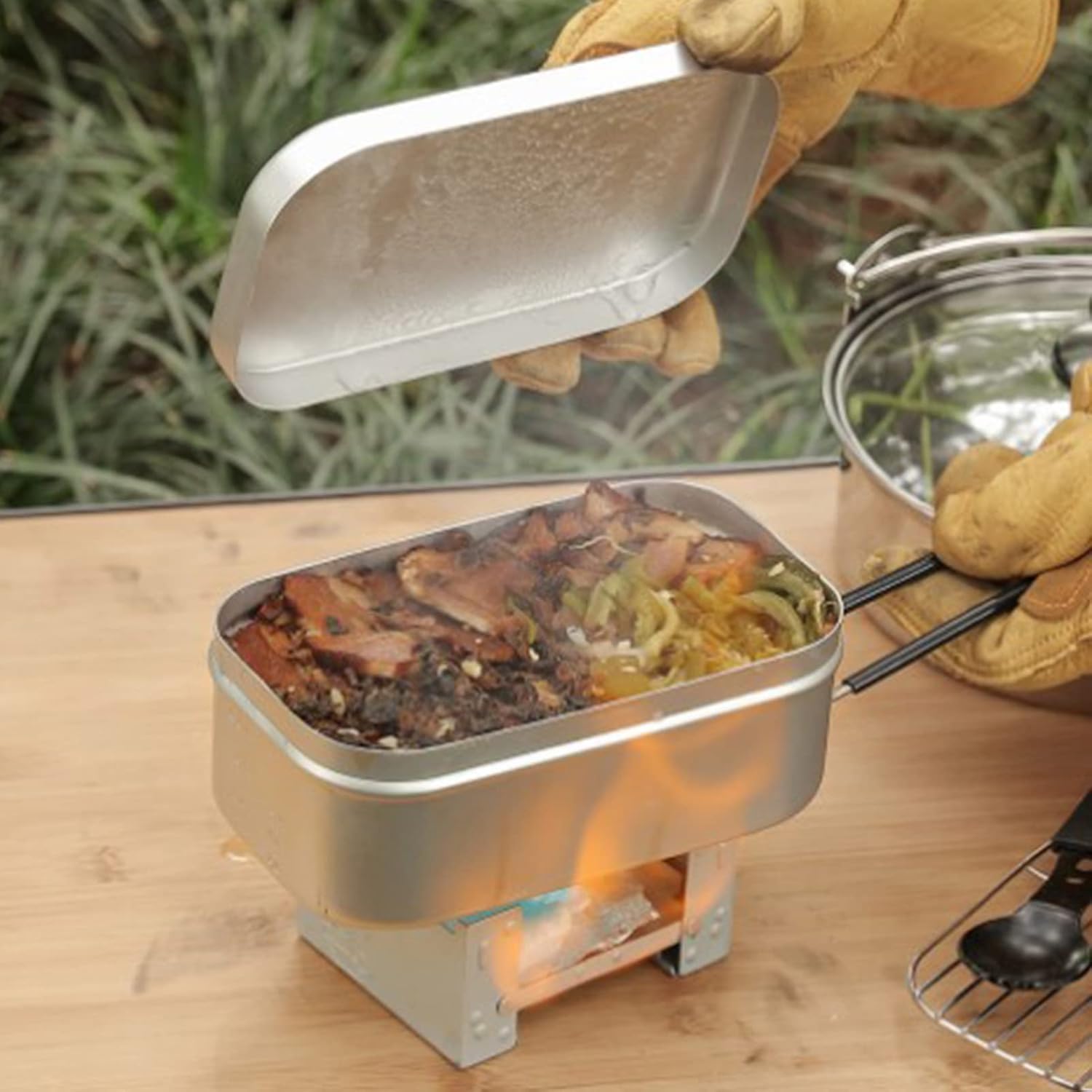 Camping Cooking Equipment - Asa plegable para caja Bento, contenedor