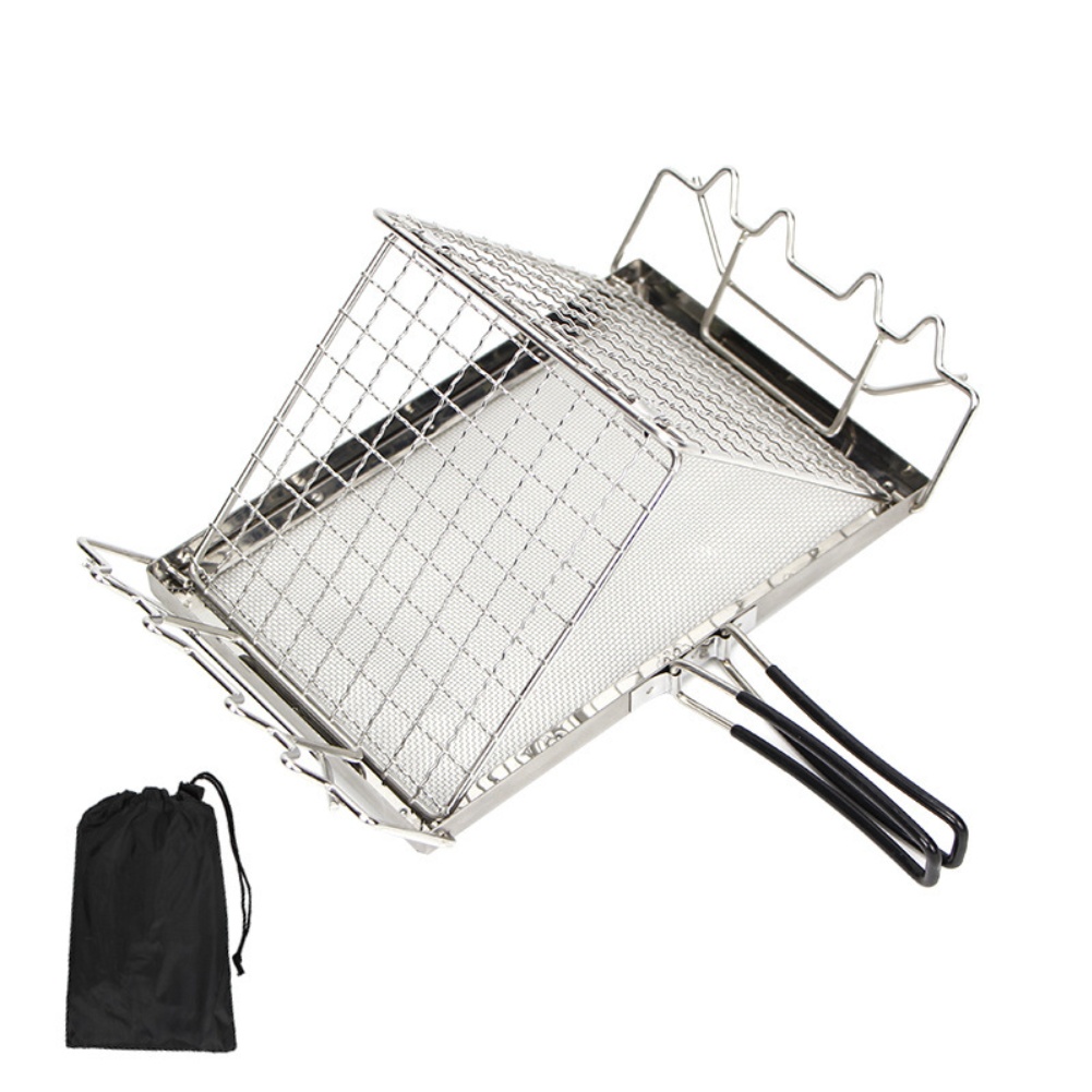 Camping Cooking Over Fire - Rejilla de Acero Inoxidable para Asar
