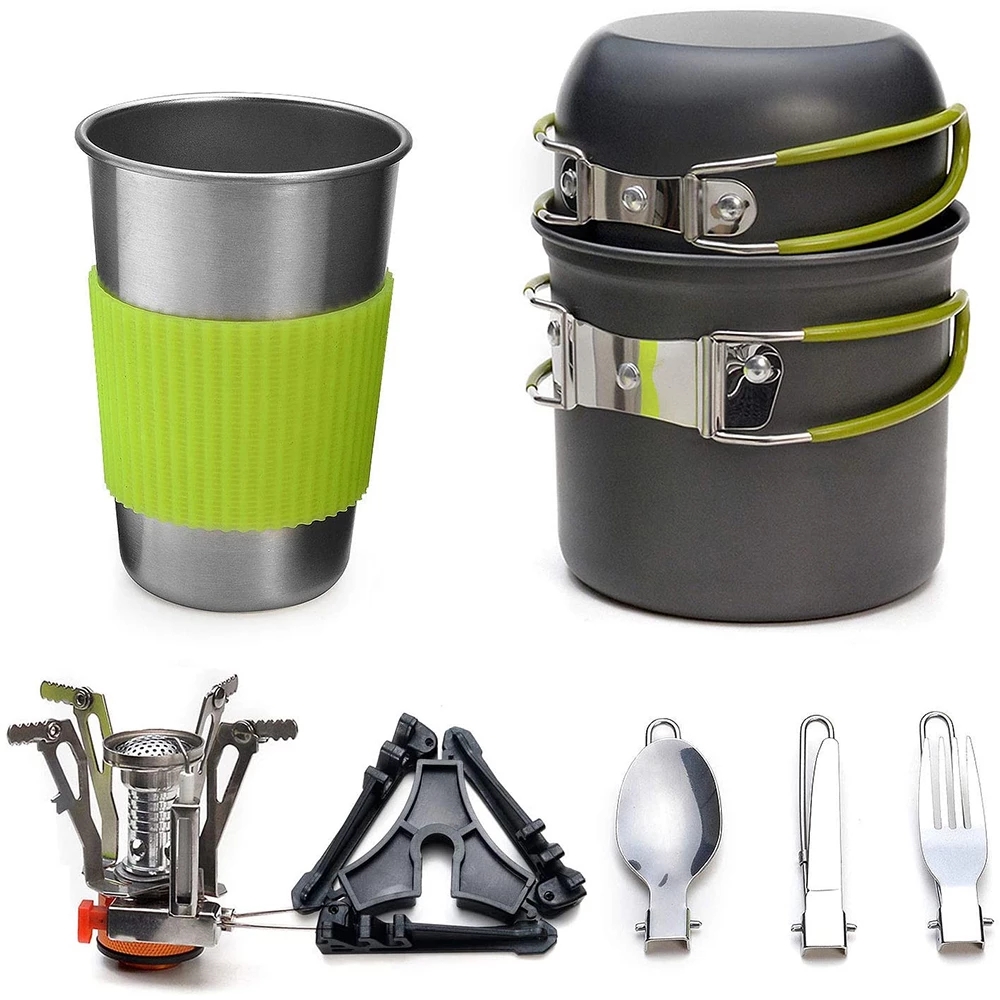 Camping Cooking Set Non Stick - Kit de utensilios de cocina para