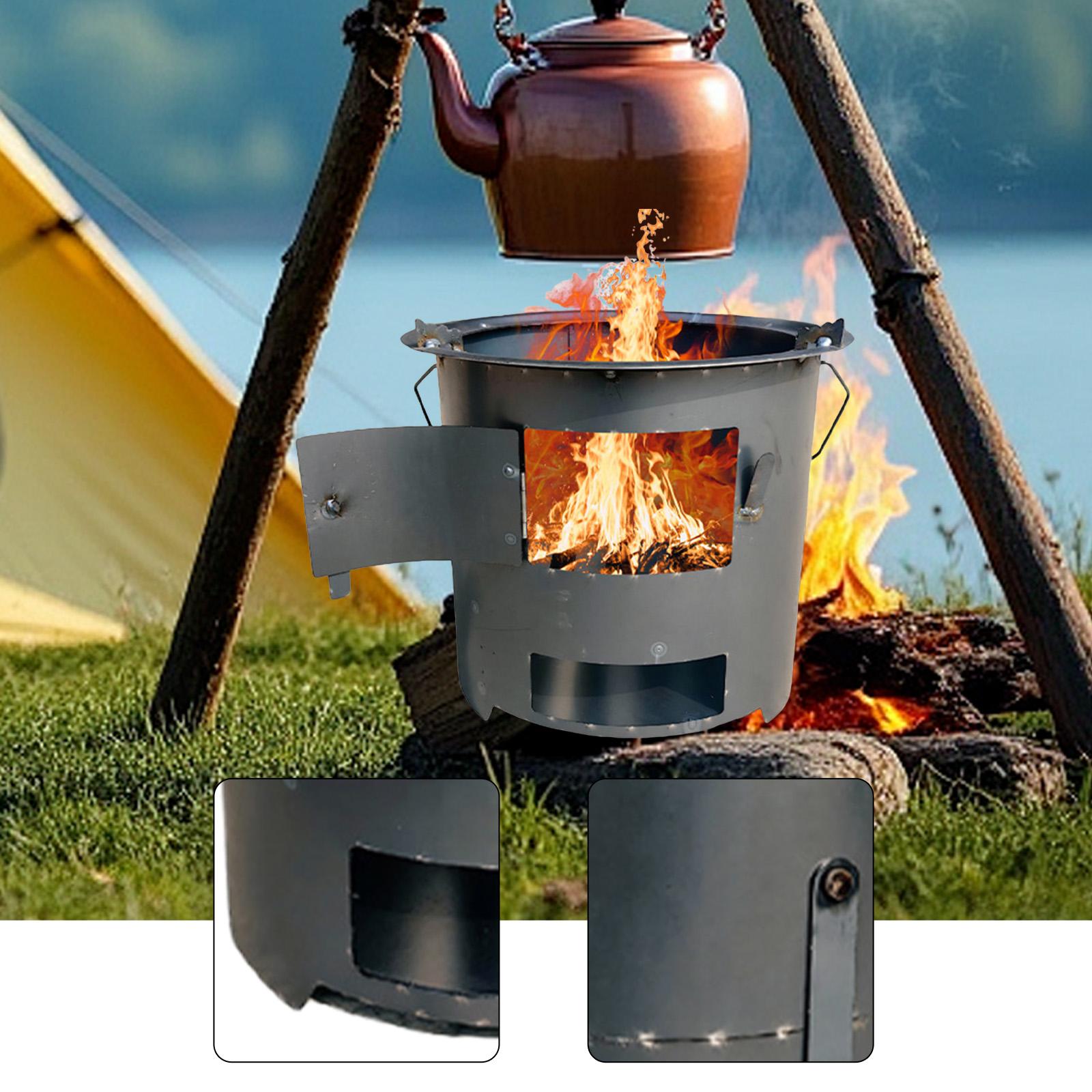 Camping Cooking Over Fire - Horno de madera para interiores, calentador