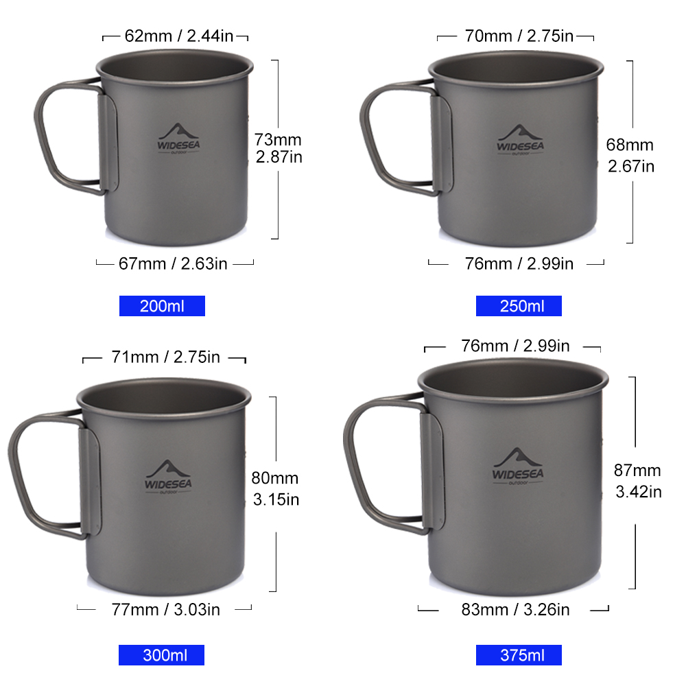 Taza de titanio Widesea para c - Camping Cooking Bundle reseña y precio
