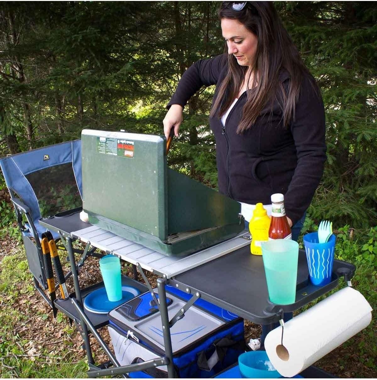 Mesa de cocina portátil plegab - Cooking Outdoor Camping reseña y precio