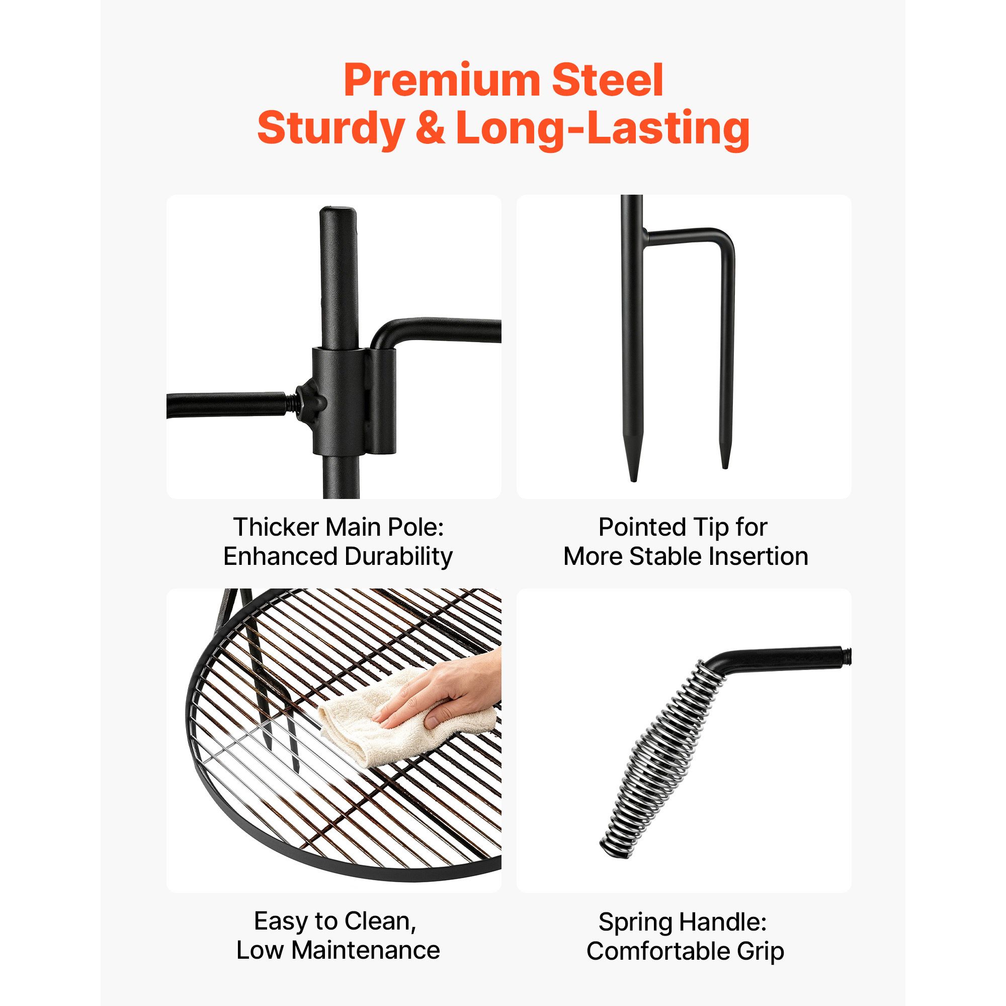 Parrilla Giratoria Resistente  - Camping Cooking Over Fire reseña y precio