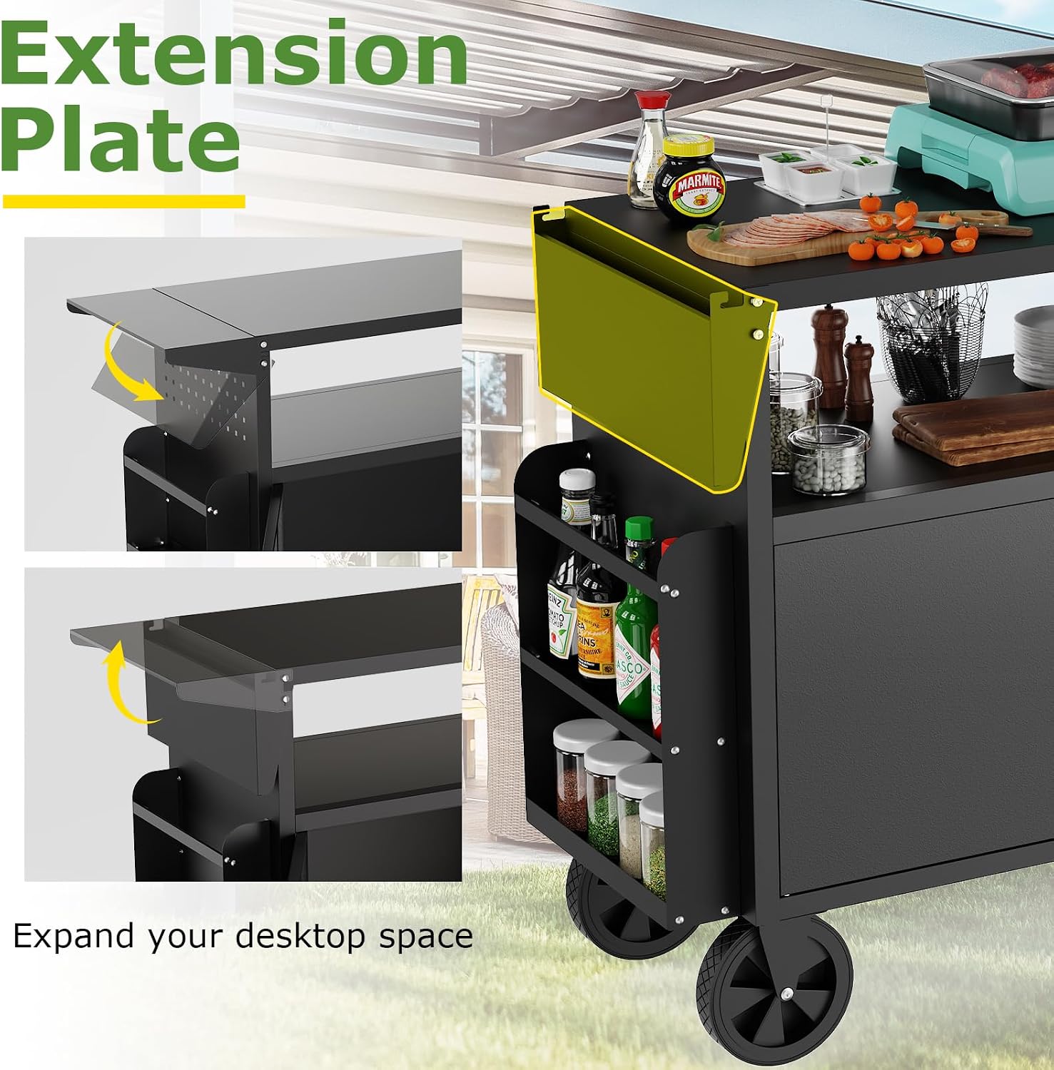 Carrito de parrilla para exter - Camping Cooking Food reseña y precio