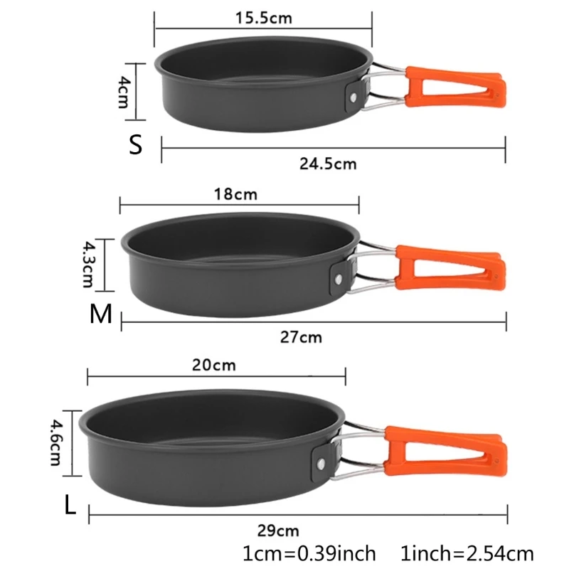 Sartén portátil con bolsa alma - Camping Cooking Set Non Stick reseña y precio