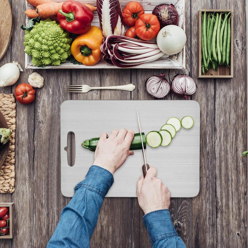 Tabla de cortar doble de aleac - Camping Cooking Vegetables reseña y precio