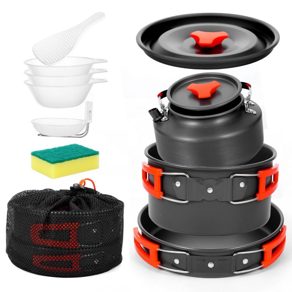 Kit de utensilios de cocina pa - Camping Cooking Set Non Stick reseña y precio