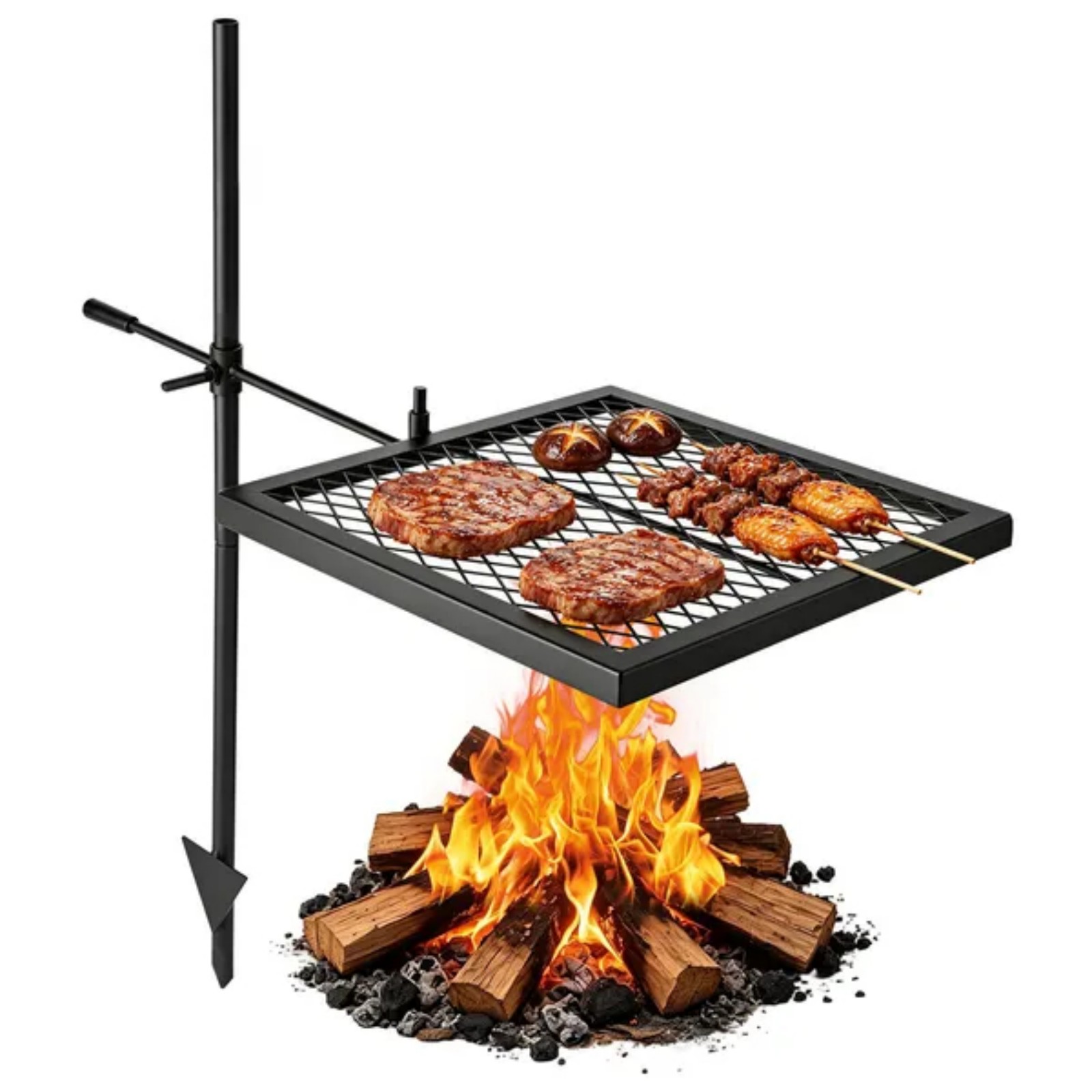 Parrilla Giratoria Resistente  - Camping Cooking Over Fire reseña y precio