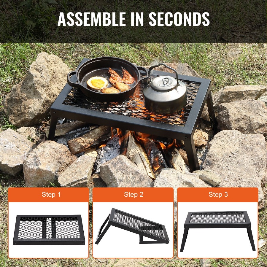 Parrilla Plegable para Fogata, - Camping Cooking Over Fire reseña y precio