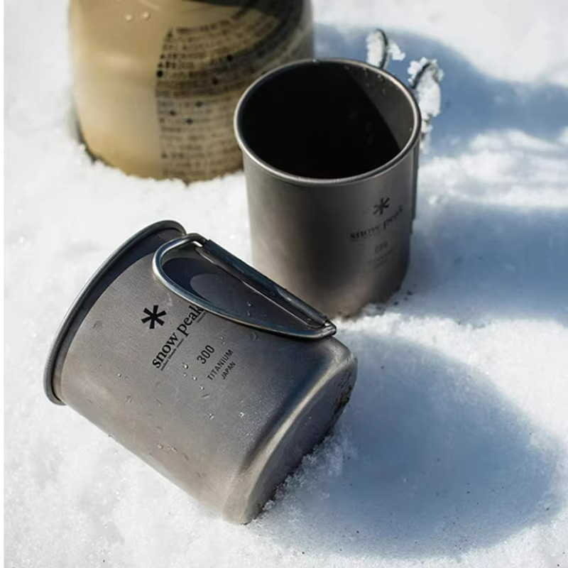 Taza de titanio Snow Peak con  - Camping Cooking Cup reseña y precio