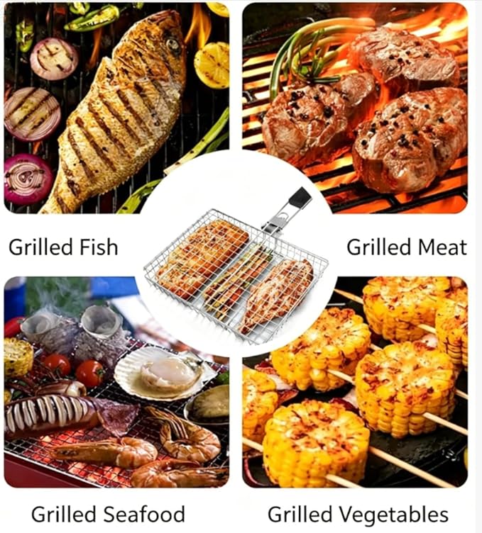 Cesta para Asar Grande, Plegab - Camping Cooking Vegetables reseña y precio