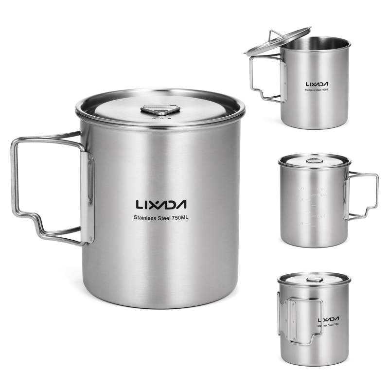 Lixada-taza de agua de acero i - Camping Cooking Cup reseña y precio