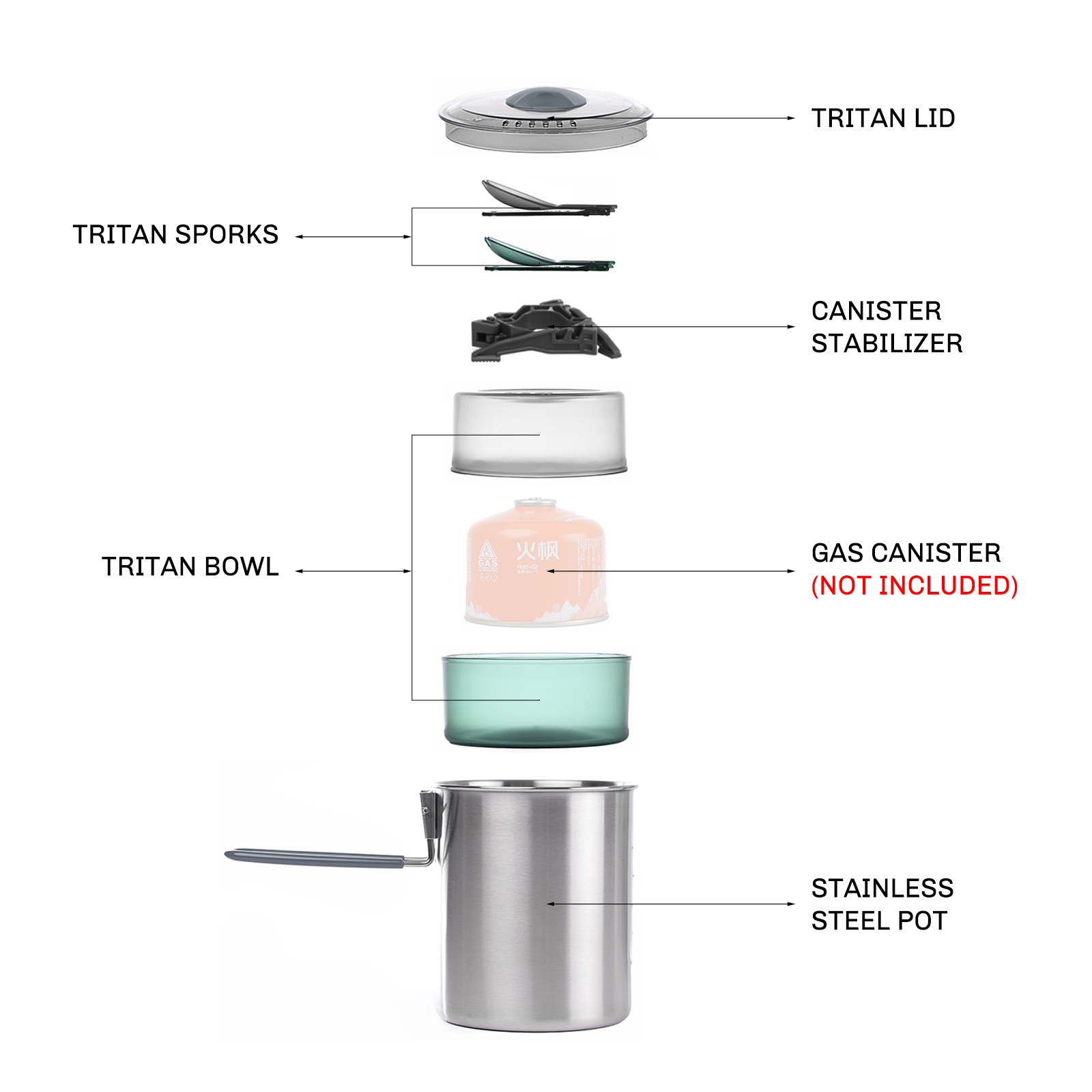 Juego de cocina para acampar F - Camping Cooking Bundle reseña y precio