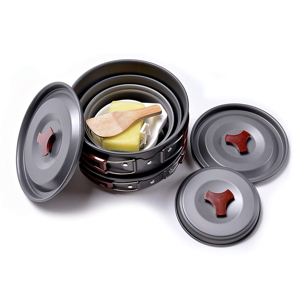 Kit de utensilios de cocina pa - Camping Cooking Set Non Stick reseña y precio