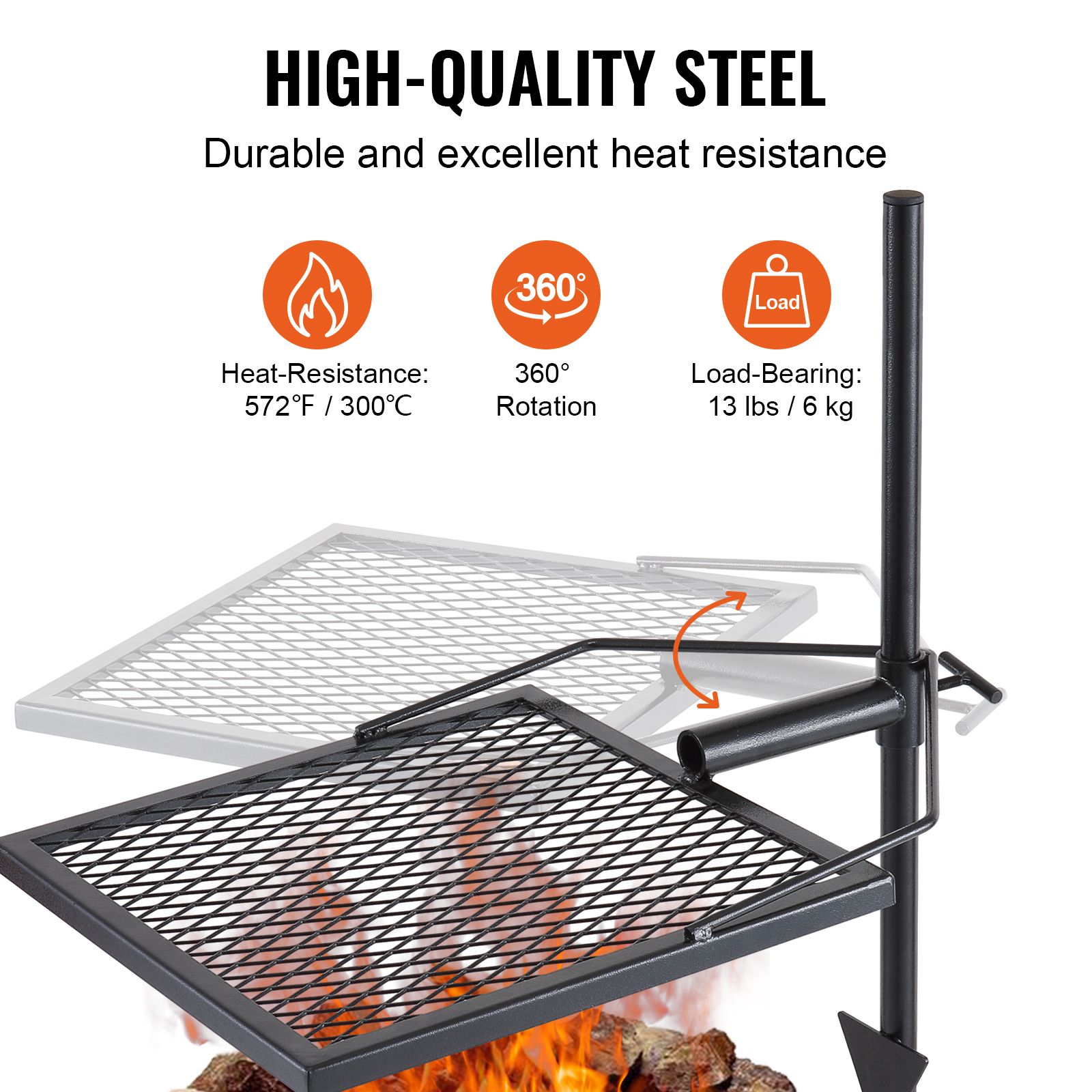 Parrilla Giratoria para Fogata - Camping Cooking Over Fire reseña y precio