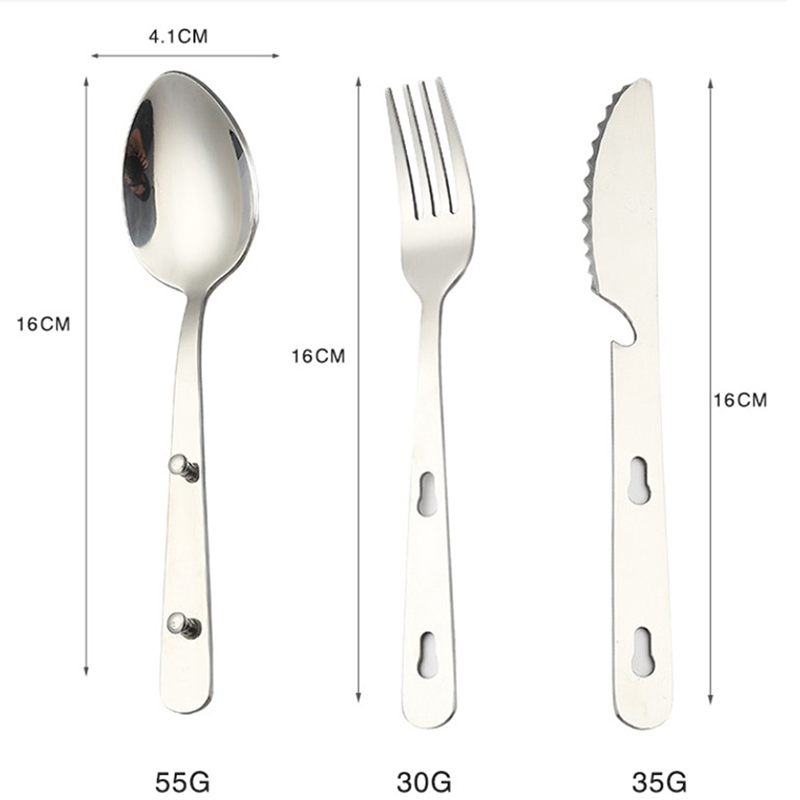 Juego de 3 piezas de cubiertos - Camping Cooking Bundle reseña y precio