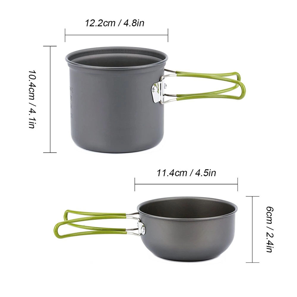 Kit de utensilios de cocina pa - Camping Cooking Set Non Stick reseña y precio