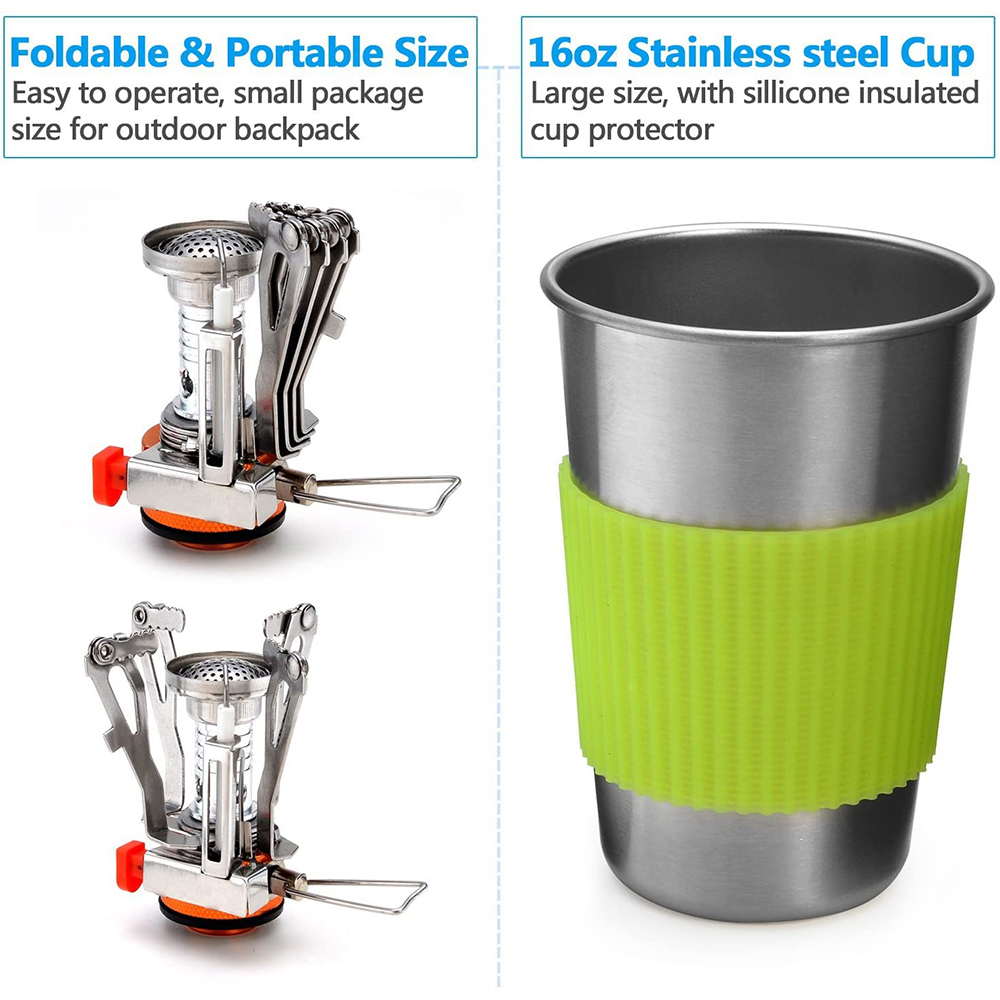 Kit de utensilios de cocina pa - Camping Cooking Set Non Stick reseña y precio