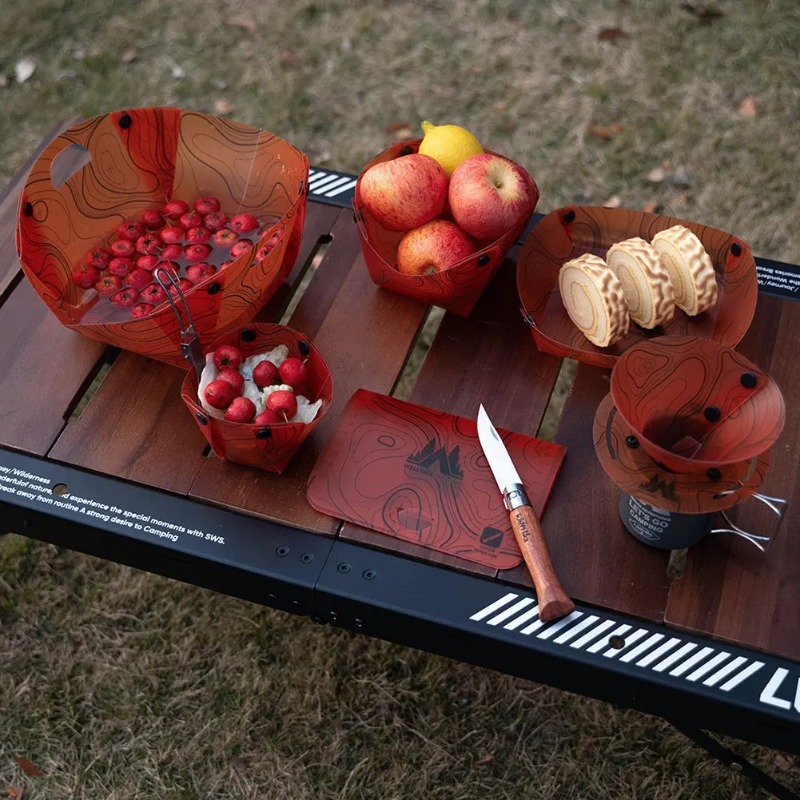 Vajilla plegable para acampar, - Camping Cooking Dishes reseña y precio